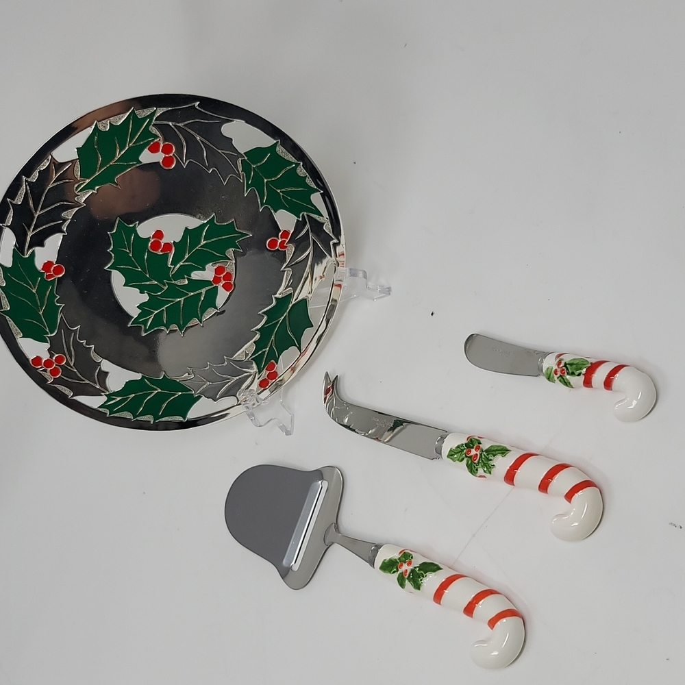 Christmas Cheese Cutting Set & table hot plate protector